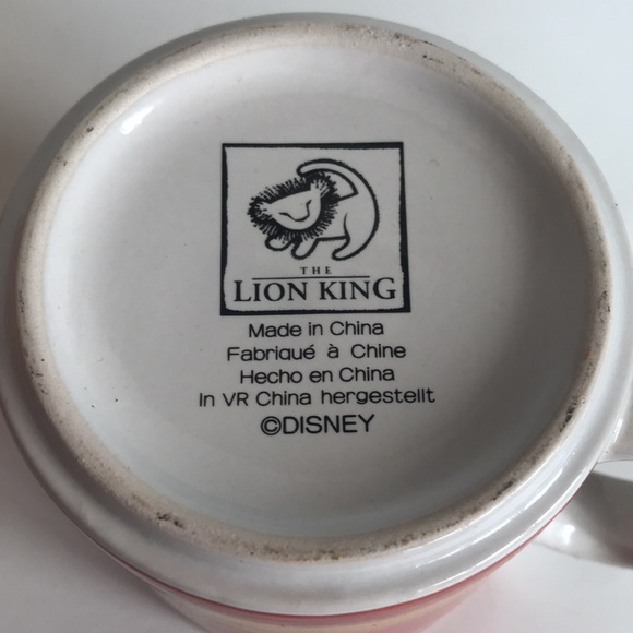DISNEY STORE EXCLUSIVE VTG 90’s NWT THE LION KING COLLECTIBLE MUG & ORIGINAL BOX - Picture 4 of 8